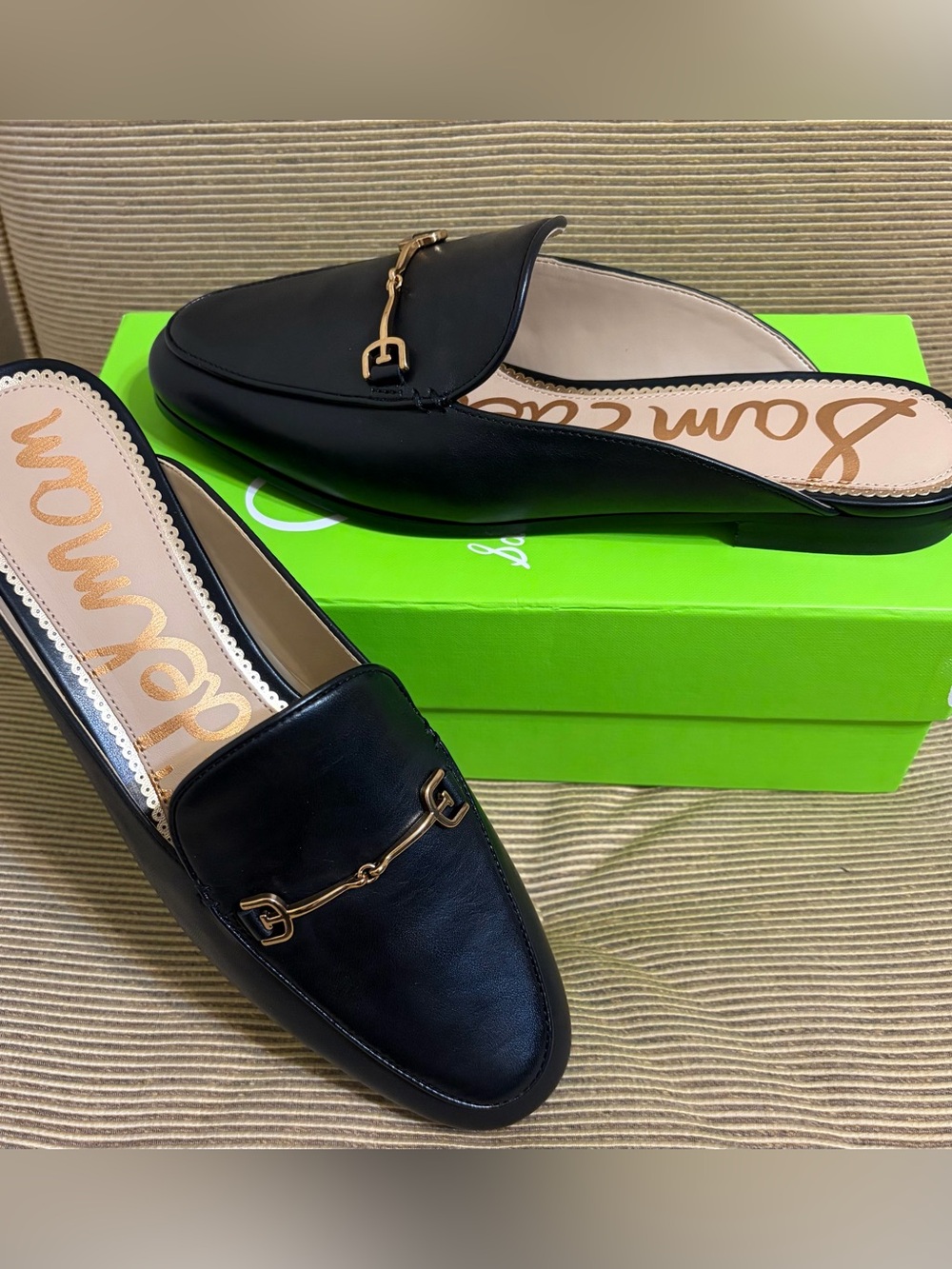 NWT Sam Edelman Linnie Leather Bit Mule in Black - Size 8 - Picture 3 of 12
